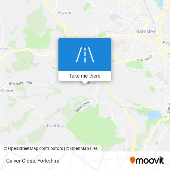 Calver Close map