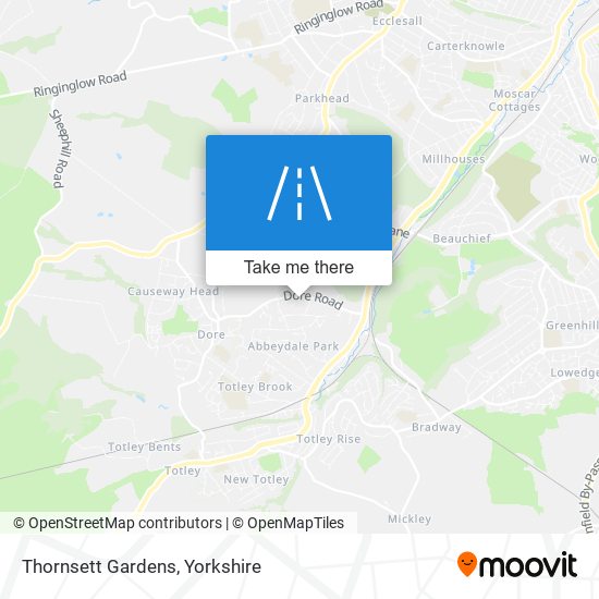 Thornsett Gardens map