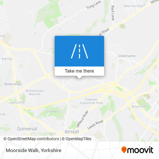 Moorside Walk map