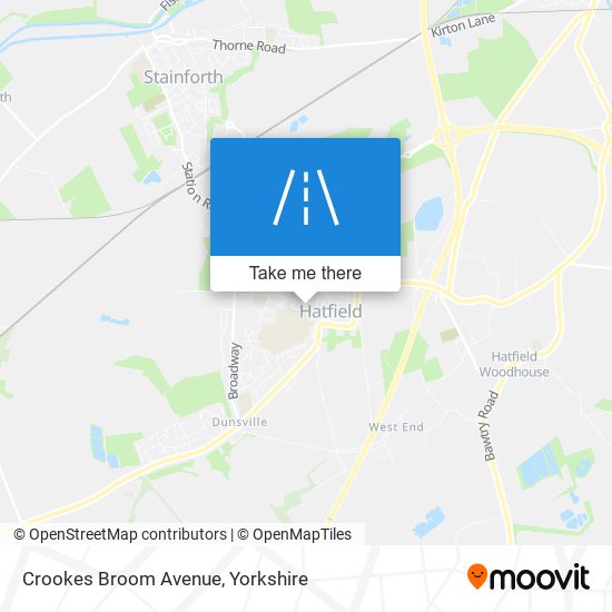Crookes Broom Avenue map
