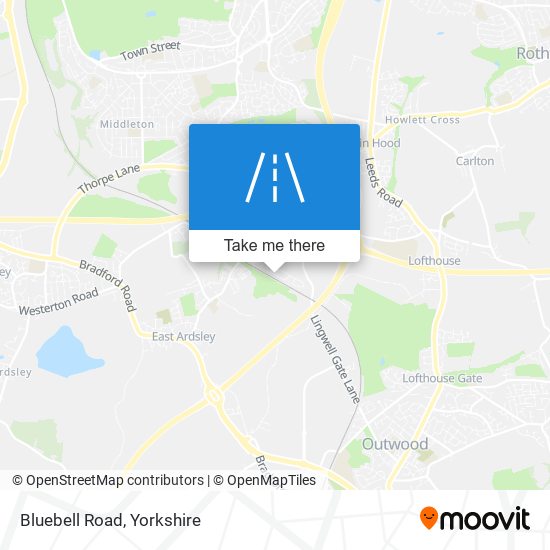 Bluebell Road map