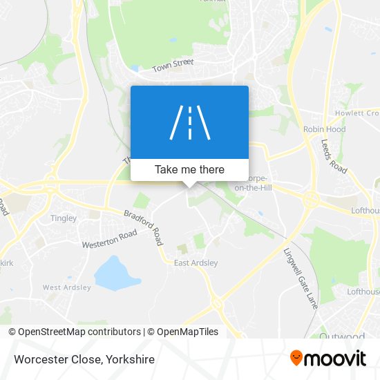 Worcester Close map