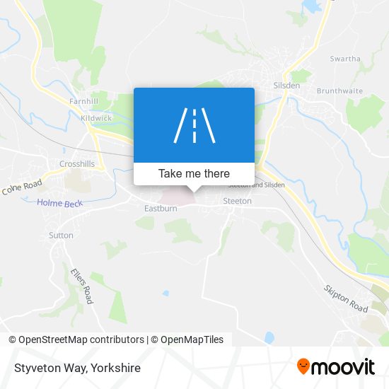 Styveton Way map
