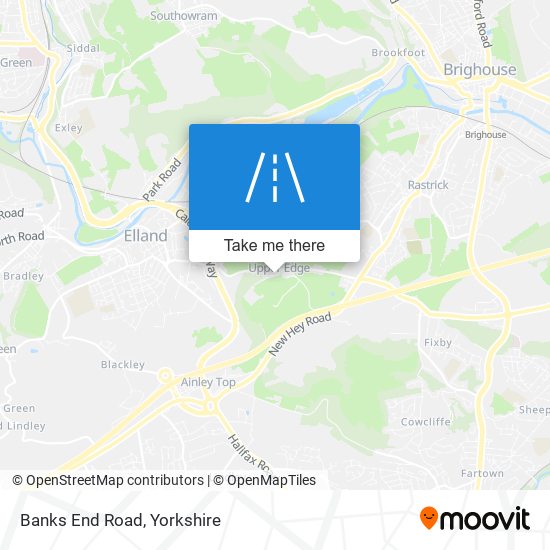 Banks End Road map