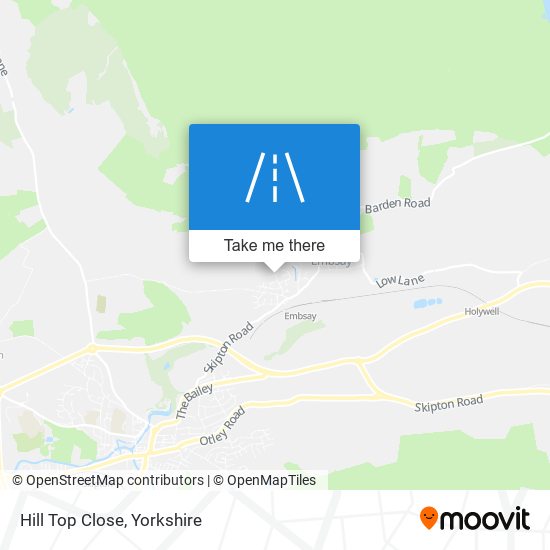 Hill Top Close map