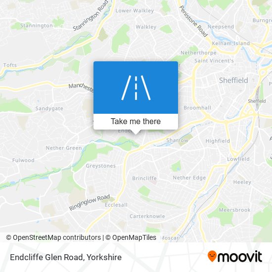 Endcliffe Glen Road map