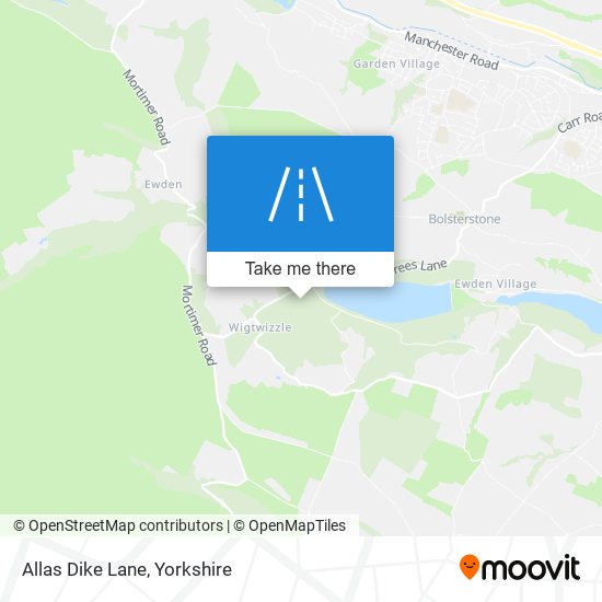 Allas Dike Lane map