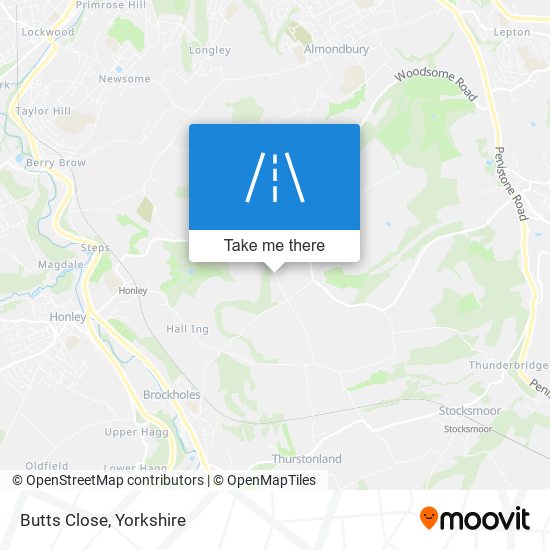 Butts Close map