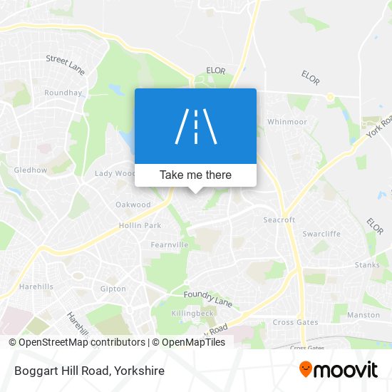 Boggart Hill Road map
