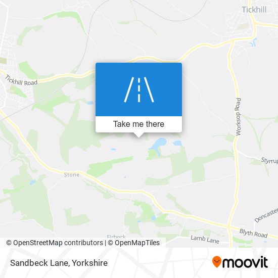 Sandbeck Lane map