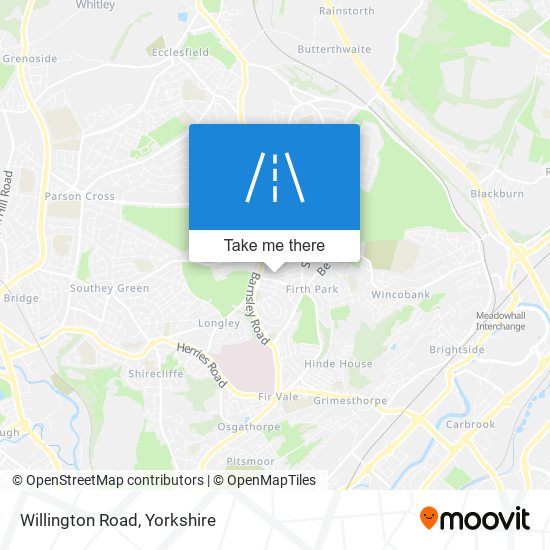 Willington Road map