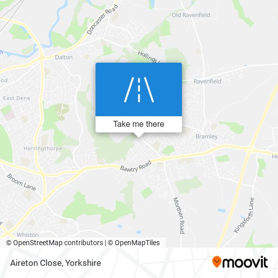 Aireton Close map
