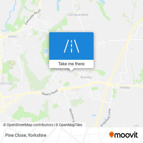 Pine Close map