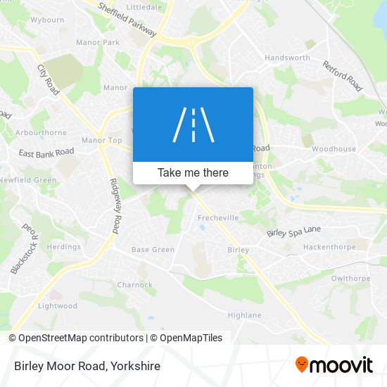 Birley Moor Road map