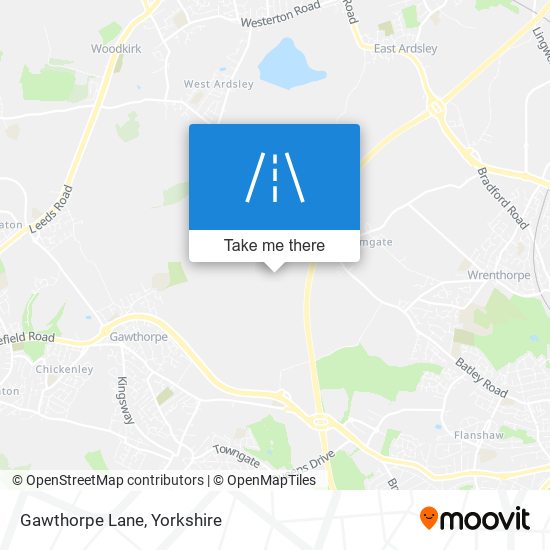 Gawthorpe Lane map