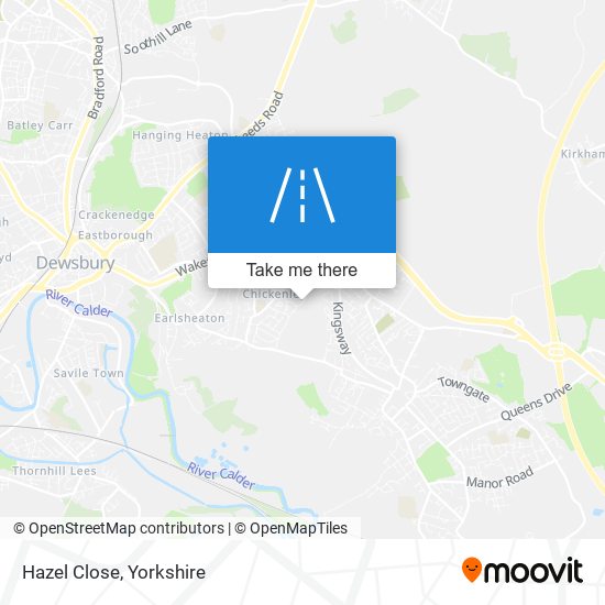 Hazel Close map