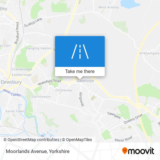 Moorlands Avenue map