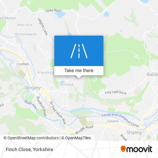 Finch Close map