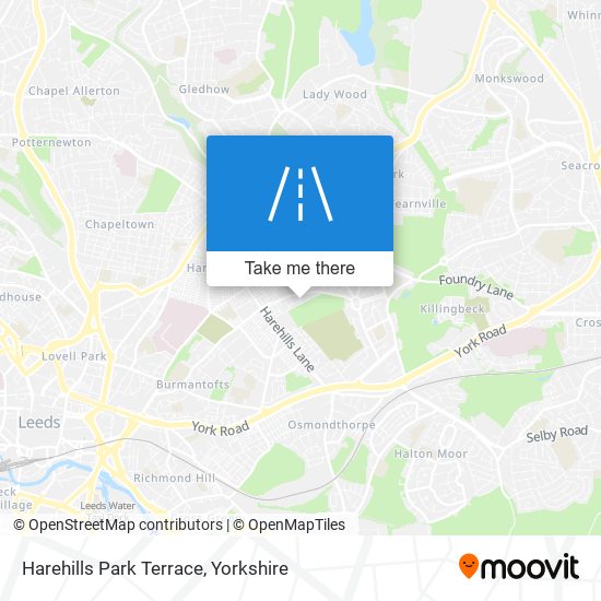 Harehills Park Terrace map