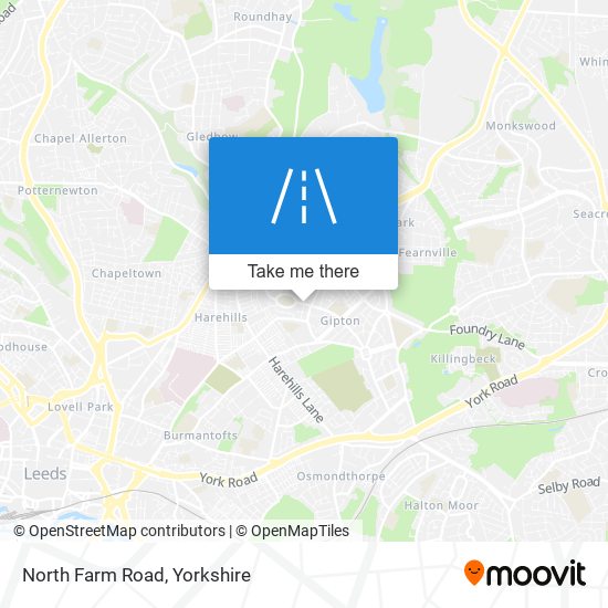 North Farm Road map
