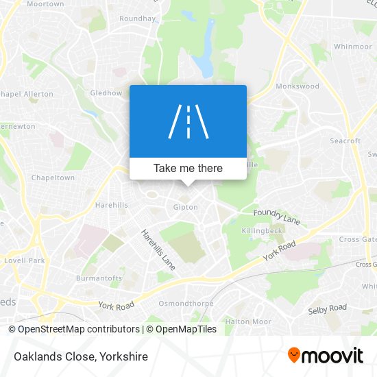 Oaklands Close map