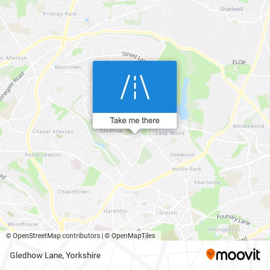 Gledhow Lane map