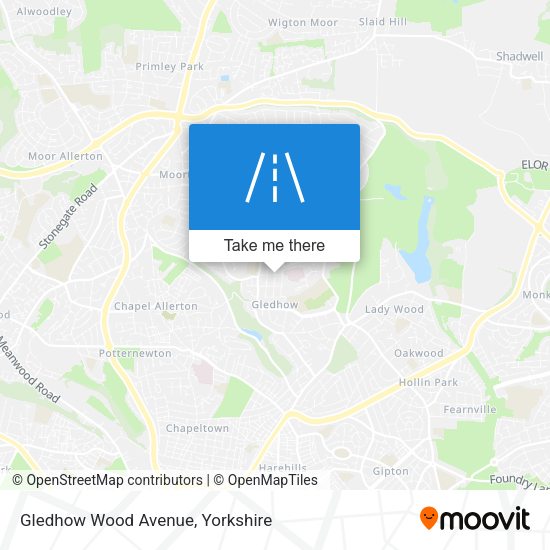 Gledhow Wood Avenue map