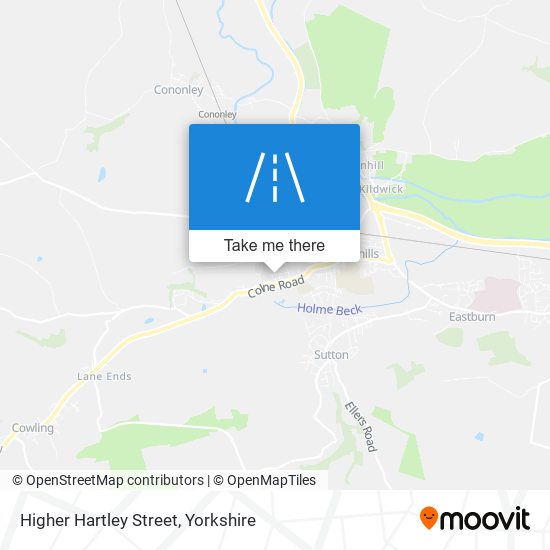 Higher Hartley Street map
