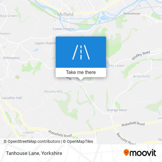 Tanhouse Lane map