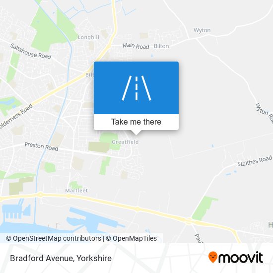 Bradford Avenue map