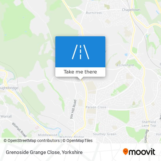 Grenoside Grange Close map