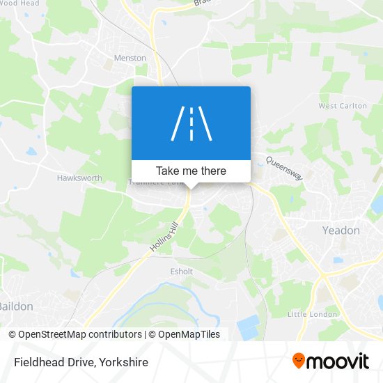 Fieldhead Drive map