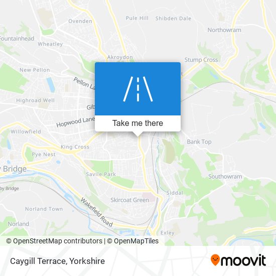 Caygill Terrace map