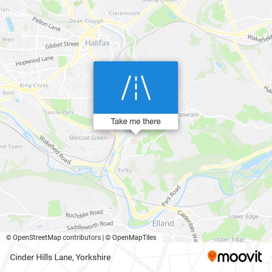 Cinder Hills Lane map