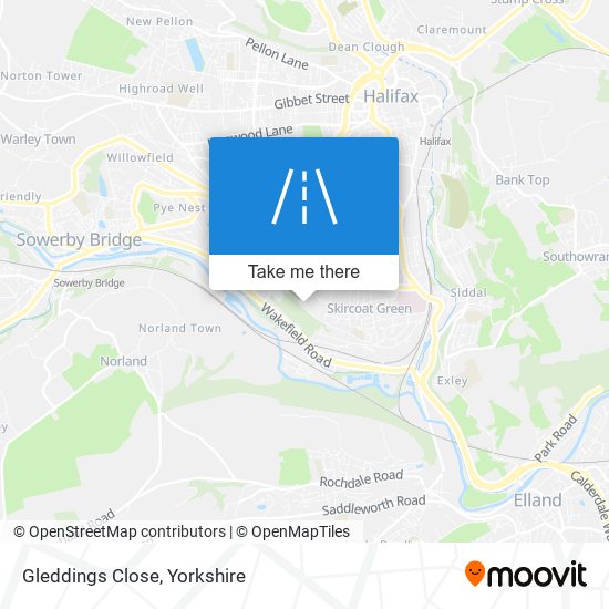 Gleddings Close map