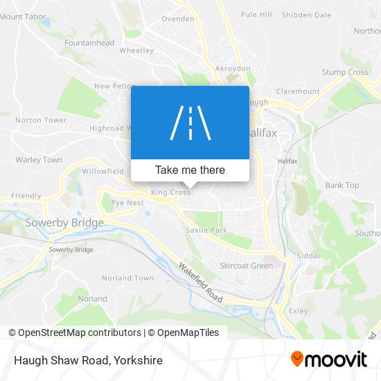 Haugh Shaw Road map