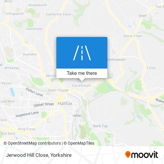 Jerwood Hill Close map