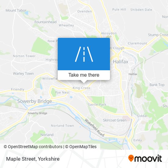 Maple Street map