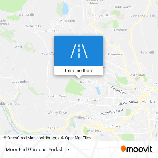 Moor End Gardens map