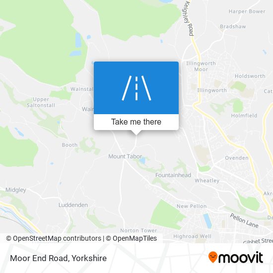 Moor End Road map