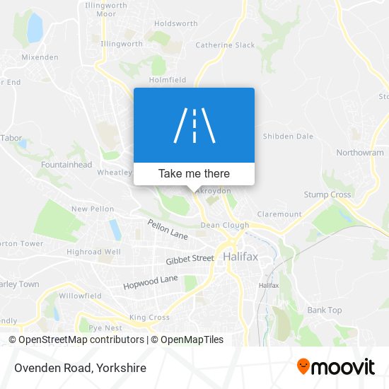 Ovenden Road map