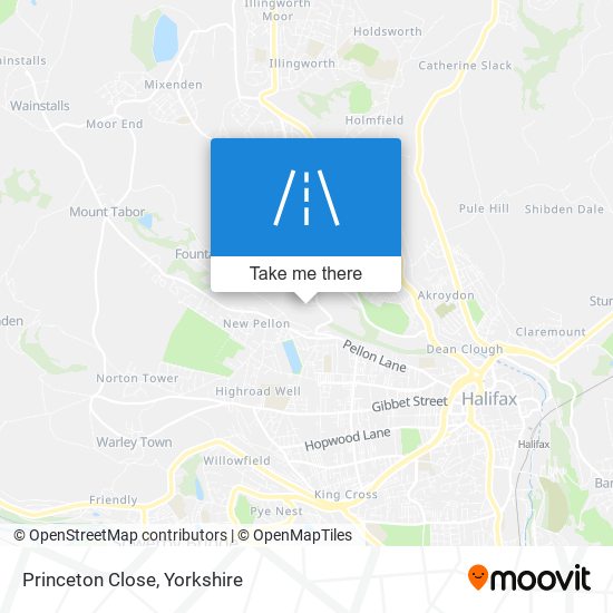 Princeton Close map