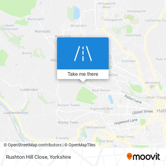 Rushton Hill Close map