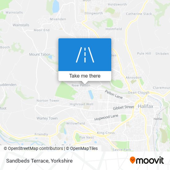 Sandbeds Terrace map
