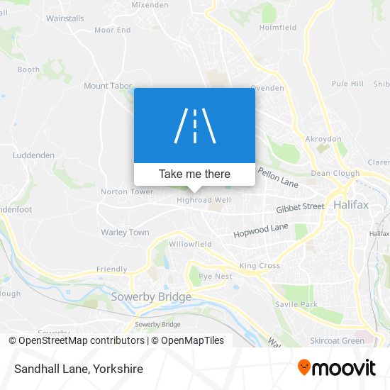 Sandhall Lane map