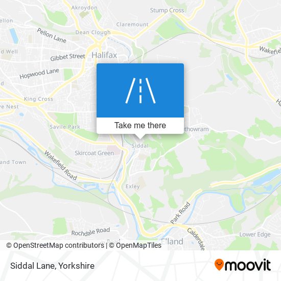 Siddal Lane map