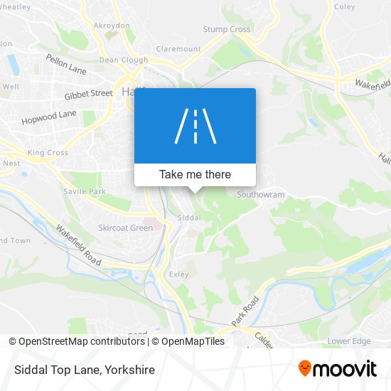 Siddal Top Lane map