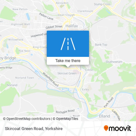 Skircoat Green Road map