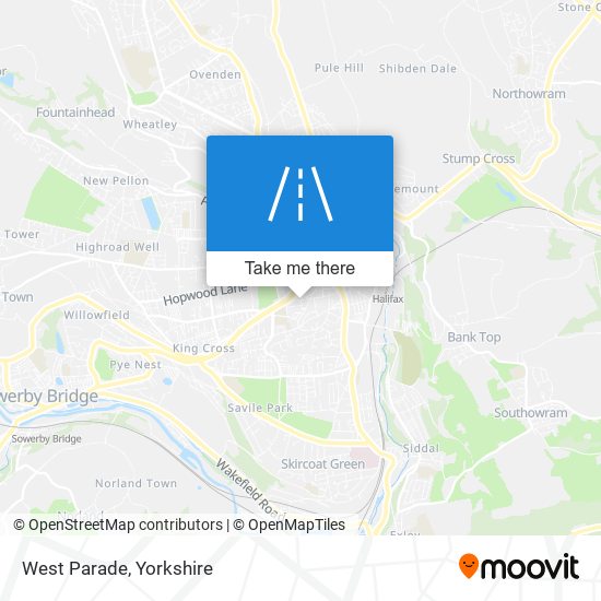 West Parade map