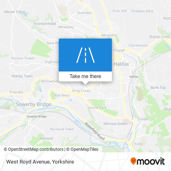 West Royd Avenue map